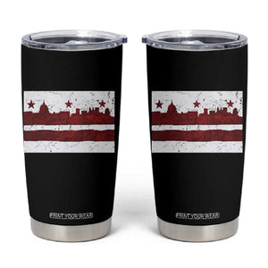 Washington DC Flag Tumbler Cup TS10 Black Print Your Wear