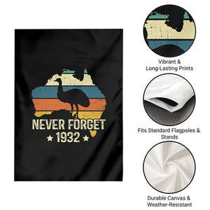 Never Forget 1932 Emu War Garden Flag Funny Emu Lover Zookeeper TS10 Print Your Wear