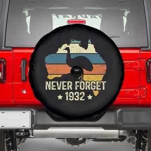 Never Forget 1932 Emu War Spare Tire Cover Funny Emu Lover Zookeeper TS10 Black Print Your Wear