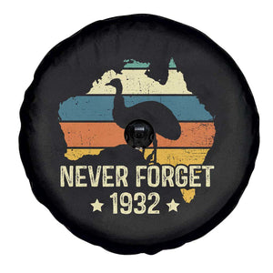 Never Forget 1932 Emu War Spare Tire Cover Funny Emu Lover Zookeeper TS10 Print Your Wear