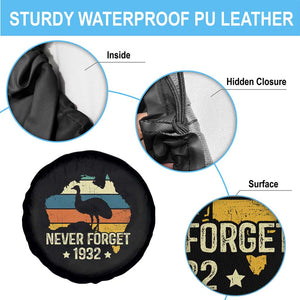 Never Forget 1932 Emu War Spare Tire Cover Funny Emu Lover Zookeeper TS10 Print Your Wear