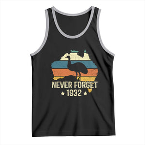 Never Forget 1932 Emu War Tank Top Funny Emu Lover Zookeeper TS10 Black Athletic Heather Print Your Wear