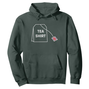 I Love English Tea UK Flag Hoodie Vintage British Humor TS10 Dark Forest Green Print Your Wear