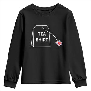 I Love English Tea UK Flag Youth Sweatshirt Vintage British Humor TS10 Black Print Your Wear