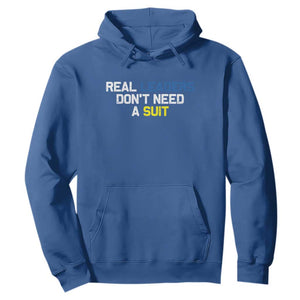 Support Ukraine Hoodie Real Leaders Dont Need Suits TS10 Royal Blue Print Your Wear