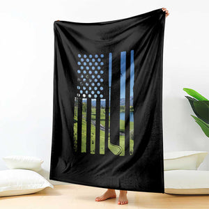 American Flag Golf Throw Blanket Golfer Funny Golf Club Golfing TS10 Print Your Wear