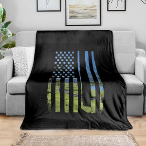American Flag Golf Throw Blanket Golfer Funny Golf Club Golfing TS10 Print Your Wear