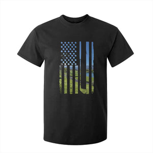 American Flag Golf T Shirt For Kid Golfer Funny Golf Club Golfing TS10 Black Print Your Wear