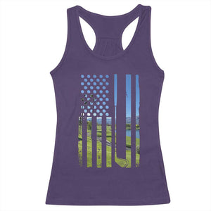 American Flag Golf Racerback Tank Top Golfer Funny Golf Club Golfing TS10 Purple Print Your Wear