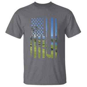 American Flag Golf T Shirt Golfer Funny Golf Club Golfing TS10 Charcoal Print Your Wear