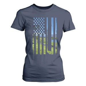 American Flag Golf T Shirt For Women Golfer Funny Golf Club Golfing TS10 Navy Print Your Wear