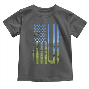 American Flag Golf Toddler T Shirt Golfer Funny Golf Club Golfing TS10 Dark Heather Print Your Wear