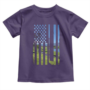 American Flag Golf Toddler T Shirt Golfer Funny Golf Club Golfing TS10 Purple Print Your Wear