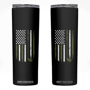 Retro American Flag Golf Skinny Tumbler Golfer Funny Golf Club Golfing TS10 Black Print Your Wear