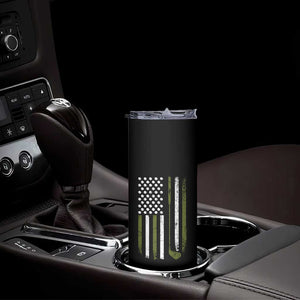 Retro American Flag Golf Skinny Tumbler Golfer Funny Golf Club Golfing TS10 Print Your Wear