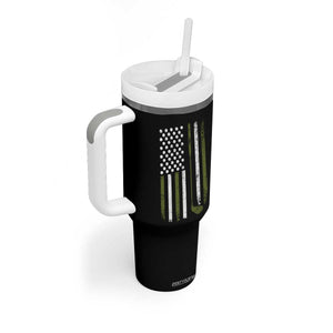 Retro American Flag Golf Tumbler With Handle Golfer Funny Golf Club Golfing TS10 Print Your Wear