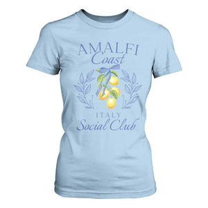 Amalfi Coast T Shirt For Women Sorrento Italy Vacation Gift TS10 Light Blue Print Your Wear