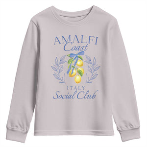 Amalfi Coast Youth Sweatshirt Sorrento Italy Vacation Gift TS10 Ice Gray Print Your Wear