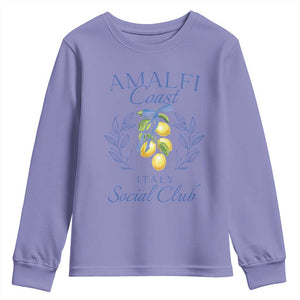 Amalfi Coast Youth Sweatshirt Sorrento Italy Vacation Gift TS10 Violet Print Your Wear