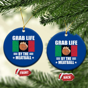 Funny Meatball Ceramic Ornament Italian Food Italy Flag TS10 1pc Blue Print Your Wear