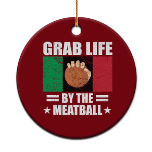 Funny Meatball Ceramic Ornament Italian Food Italy Flag TS10 1pc Red Print Your Wear