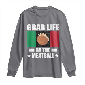 Funny Meatball Long Sleeve Shirt Italian Food Italy Flag TS10 Charcoal Print Your Wear