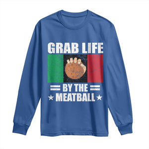Funny Meatball Long Sleeve Shirt Italian Food Italy Flag TS10 Royal Blue Print Your Wear