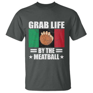 Funny Meatball T Shirt Italian Food Italy Flag TS10 Dark Heather Print Your Wear