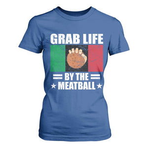 Funny Meatball T Shirt For Women Italian Food Italy Flag TS10 Royal Blue Print Your Wear