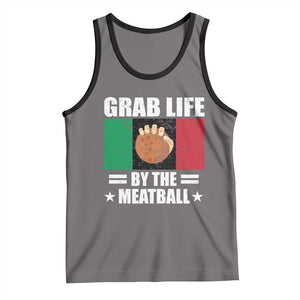 Funny Meatball Tank Top Italian Food Italy Flag TS10 Deep Heather Black Print Your Wear