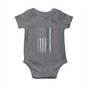Italian American Flag Baby Onesie Retro Italy Flag Italian Family TS10 Charcoal Print Your Wear