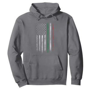 Italian American Flag Hoodie Retro Italy Flag Italian Family TS10 Charcoal Print Your Wear