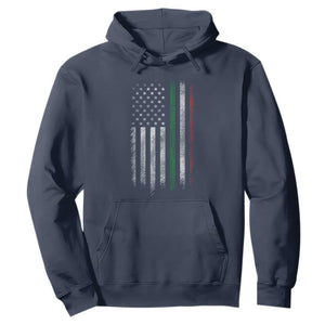 Italian American Flag Hoodie Retro Italy Flag Italian Family TS10 Navy Print Your Wear