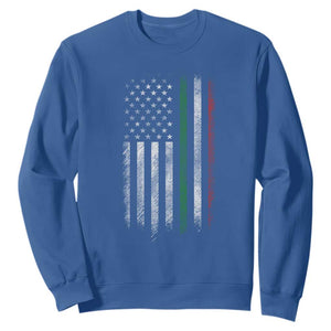 Italian American Flag Sweatshirt Retro Italy Flag Italian Family TS10 Royal Blue Print Your Wear