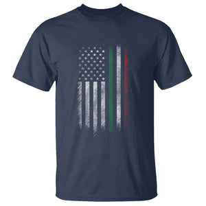 Italian American Flag T Shirt Retro Italy Flag Italian Family TS10 Navy Print Your Wear