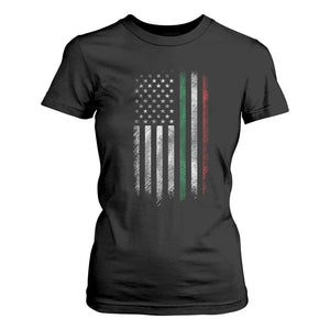 Italian American Flag T Shirt For Women Retro Italy Flag Italian Family TS10 Black Print Your Wear