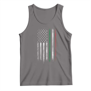 Italian American Flag Tank Top Retro Italy Flag Italian Family TS10 Deep Heather Print Your Wear