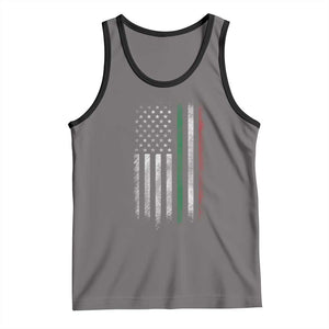Italian American Flag Tank Top Retro Italy Flag Italian Family TS10 Deep Heather Black Print Your Wear