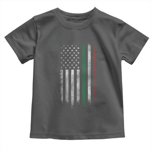 Italian American Flag Toddler T Shirt Retro Italy Flag Italian Family TS10 Dark Heather Print Your Wear