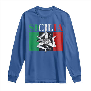Italian Flag Long Sleeve Shirt Pisa Tower Colosseum Classic Scooter Retro TS10 Royal Blue Print Your Wear