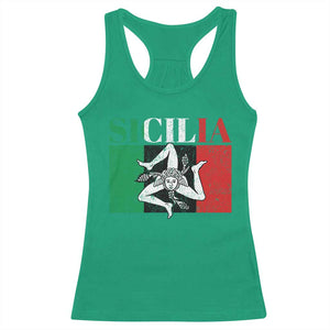 Italian Flag Racerback Tank Top Pisa Tower Colosseum Classic Scooter Retro TS10 Irish Green Print Your Wear