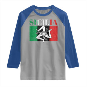 Italian Flag Raglan Shirt Pisa Tower Colosseum Classic Scooter Retro TS10 Sport Gray Royal Print Your Wear