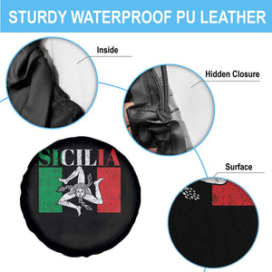 Italian Flag Spare Tire Cover Pisa Tower Colosseum Classic Scooter Retro TS10 Print Your Wear
