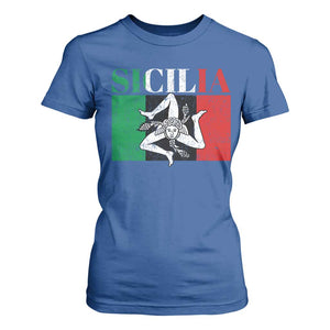 Italian Flag T Shirt For Women Pisa Tower Colosseum Classic Scooter Retro TS10 Royal Blue Print Your Wear