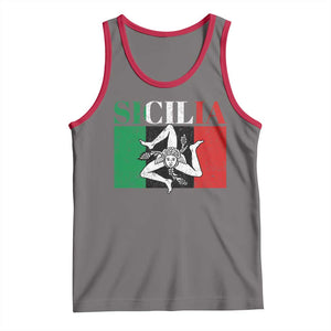 Italian Flag Tank Top Pisa Tower Colosseum Classic Scooter Retro TS10 Deep Heather Red Print Your Wear