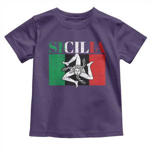 Italian Flag Toddler T Shirt Pisa Tower Colosseum Classic Scooter Retro TS10 Purple Print Your Wear