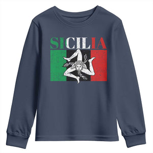 Italian Flag Youth Sweatshirt Pisa Tower Colosseum Classic Scooter Retro TS10 Navy Print Your Wear