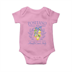 Positano Italy Baby Onesie Amalfi Coast Italian Lemons Town Italy Vacation TS10 Light Pink Print Your Wear