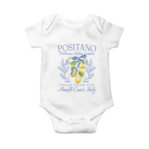 Positano Italy Baby Onesie Amalfi Coast Italian Lemons Town Italy Vacation TS10 White Print Your Wear