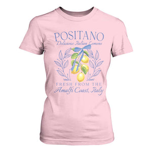 Positano Italy T Shirt For Women Amalfi Coast Italian Lemons Town Italy Vacation TS10 Light Pink Print Your Wear
